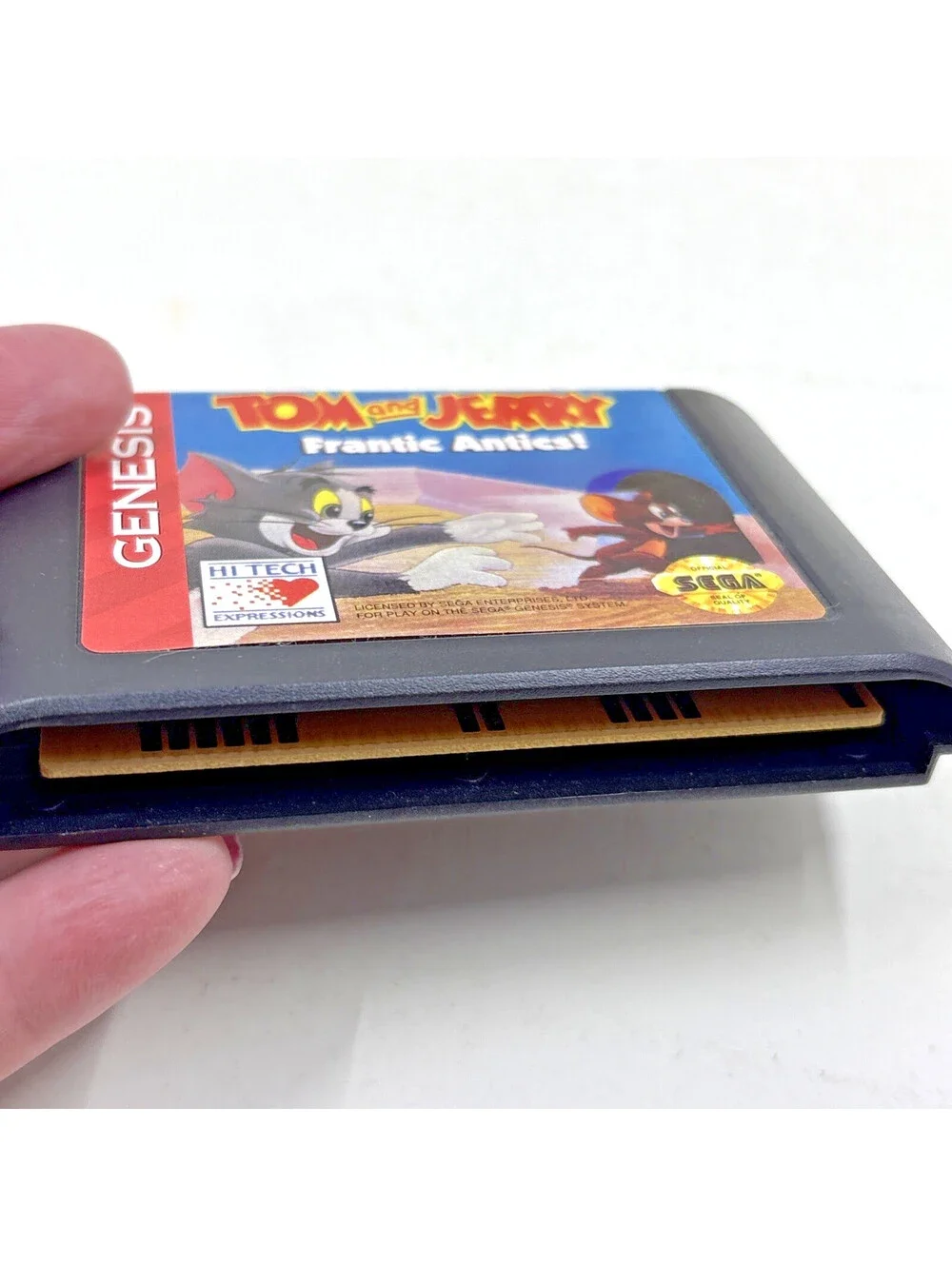 Tom and Jerry Frantic Antics Sega Genesis 1993 Game Cartridge And Manual Tested